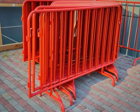 Durable crowd barrier for public space organization.